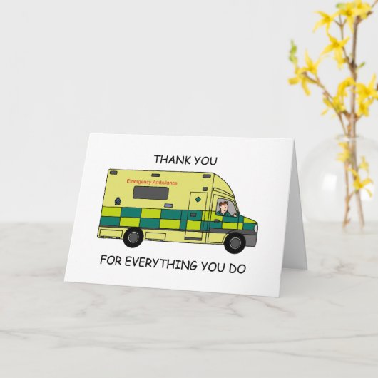 救急隊員に感謝 カード (黄色い花)