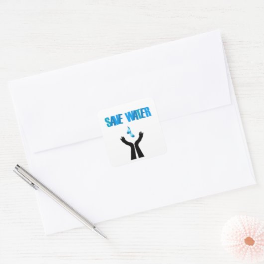 救手救水 スクエアシール (封筒)