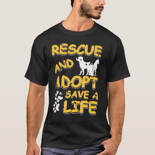 救援と救生活のペット素晴らしプレゼント Tシャツ (正面)