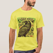 救救土鳥 – Raven Conservation Art Tシャツ (正面)