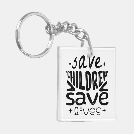 救救子がメッセージカード キーホルダー (正面左)