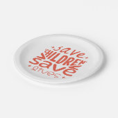 救救子がメッセージカード ペーパープレート (アングル)