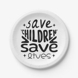 救救子がメッセージカード ペーパープレート