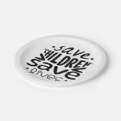 救救子がメッセージカード ペーパープレート (アングル)