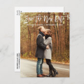 救新しい日付モダンブラシスクリプト ポストカード (正面/裏面)