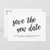 救新日結婚、黒 ポストカード (正面/裏面)