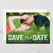 救日のス結婚ト動揺してフォトカード 招待状 (正面/裏面)