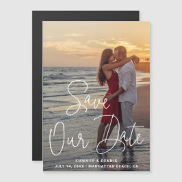 救日の台本の写真エレガント日付の保存 マグネット招待状