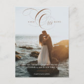 救日の台本の写真フォーマル日付の保存 案内ポストカード (正面)