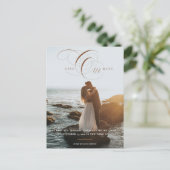 救日の台本の写真フォーマル日付の保存 案内ポストカード (スタンド正面)