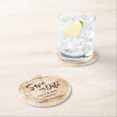 救日の木結婚粒素朴 ラウンドペーパーコースター (インサイチュ)