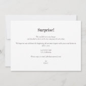 救日付けのおもしろいシンプル写真よくはしゃぐの結婚写真 案内状 (裏面)