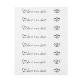 救日付ハート ラップアラウンドラベル (シート)