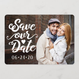 救日結婚の |手書きスクリプトハート 招待状