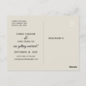 救日結婚の | 手書きス華美クリプト ポストカード (裏面)