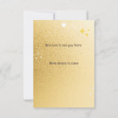 救日結婚付 – スパークリー金ゴールド。編集可能 セーブザデート (裏面)