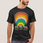 救木の保護ハチが海の列を掃除する Tシャツ (正面)