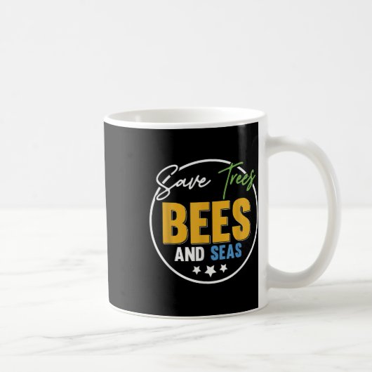 救木の蜂と海の環境保護 コーヒーマグカップ (右)