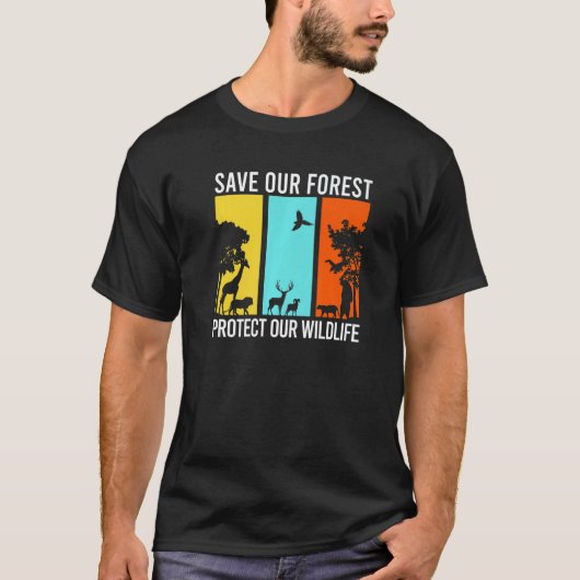 救林保護野外へ Tシャツ (正面)