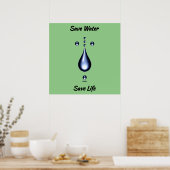 救水救命の感動的ポスター ポスター (キッチン)