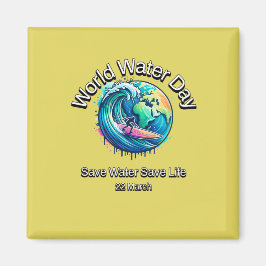 救水救命。世界水デー。 マグネット