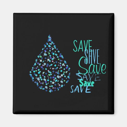 救水滴磁ファンキー石 マグネット (正面)