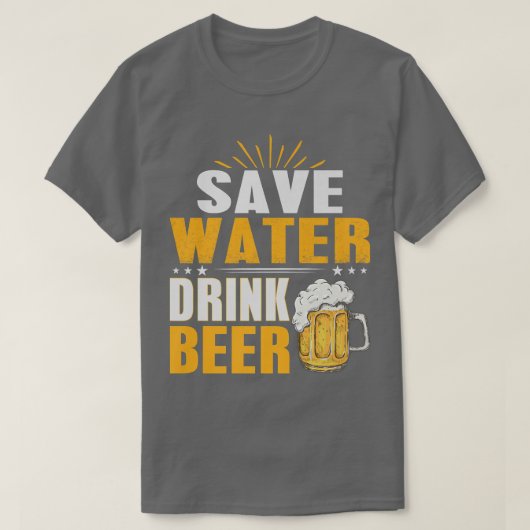 救水飲みビールをバチュラーパーティ Tシャツ (デザイン正面)