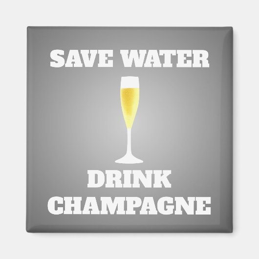 救水飲料シャンパン マグネット (正面)