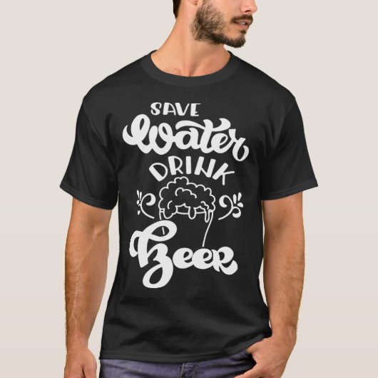 救水飲料ビールビール飲料水救の Tシャツ (正面)