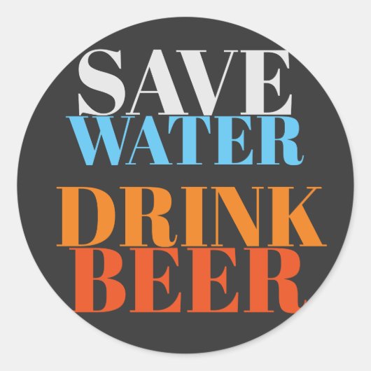 救水飲料ビールモダンプロフェッショナルデザイン ラウンドシール (正面)