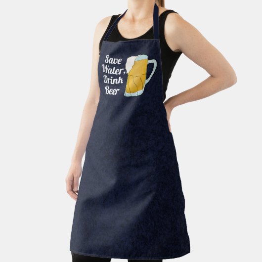 救水飲料ビール引用文水おもしろい色 エプロン (インサイチュ)