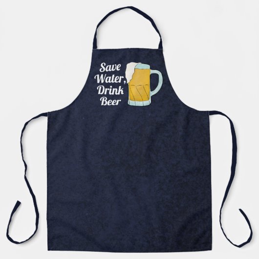 救水飲料ビール引用文水おもしろい色 エプロン (正面)