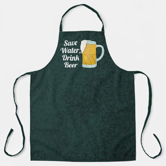 救水飲料ビール引用文水おもしろい色 エプロン (正面)