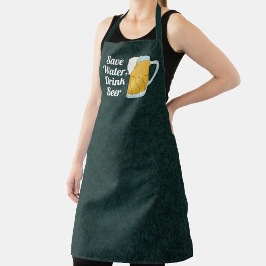 救水飲料ビール引用文水おもしろい色 エプロン (インサイチュ)