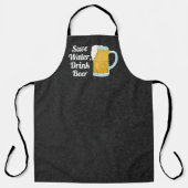 救水飲料ビール引用文水おもしろい色 エプロン (正面)