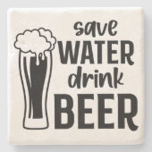 救水、ドリンクビール-石のコースター ストーンコースター (正面)