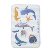 救海 |絶滅の危機に瀕している海洋動物の子供 バスマット (正面縦)