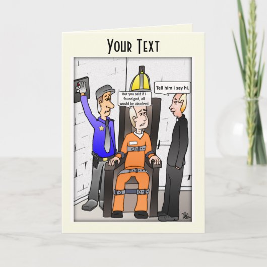 救淡い色のYellow Fold Greeting Card カード (正面)