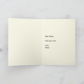 救淡い色のYellow Fold Greeting Card カード (内部)