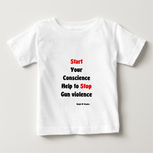 救済ストップ銃を使う ベビーTシャツ (正面)