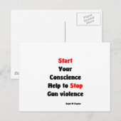 救済ストップ銃を使う ポストカード (正面/裏面)