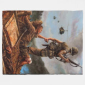 救済中だ フリースブランケット (正面(横))