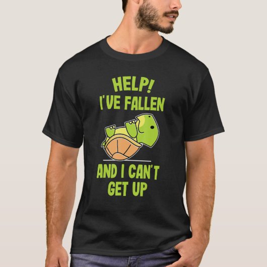 救済亀落ちたが上がらない Tシャツ (正面)
