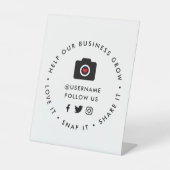 救済事業の成長 |スナップ共有ソーシャルメディア 台座サイン (正面)