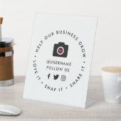 救済事業の成長 |スナップ共有ソーシャルメディア 台座サイン (インサイチュ)