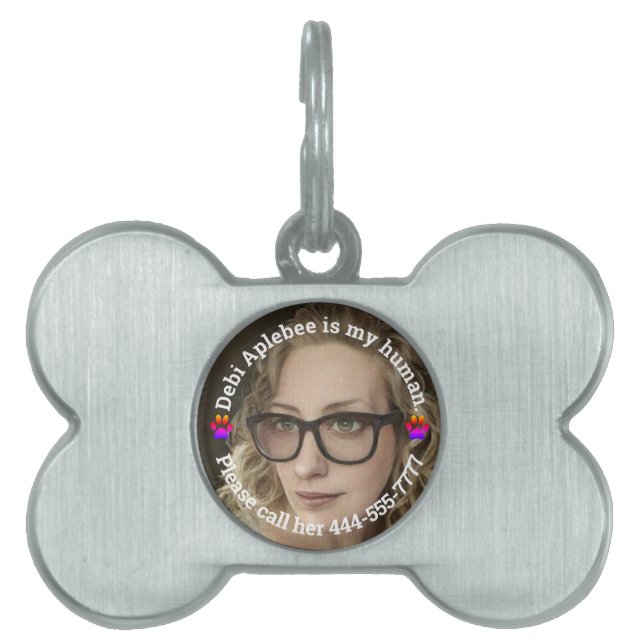 救済写真を持って帰る ペットネームタグ (正面)