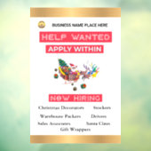 救済募集のクリスマスの休日カスタム ウィンドウサイン (シート3)