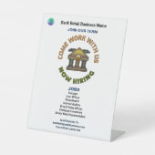 救済募集のロゴのカスタム採用 台座サイン (正面)