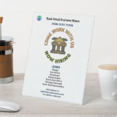 救済募集のロゴのカスタム採用 台座サイン (インサイチュ)