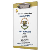 救済募集の従業員のロゴのカスタム採用 クリップボード (左)